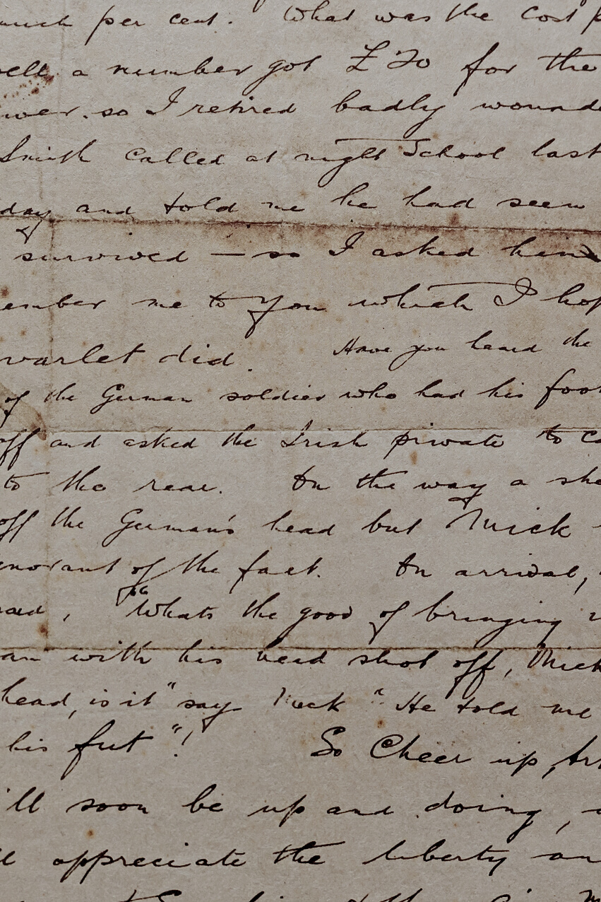 Handwritten Letter on Vintage Paper